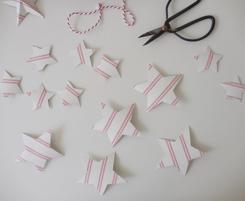 DIY Origami Star Garland