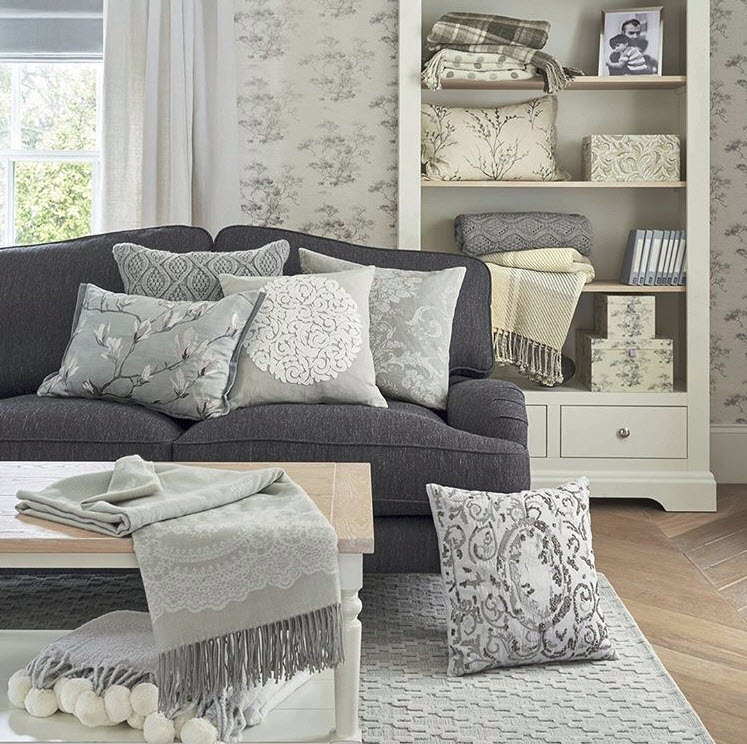 Laura ashley grey discount throw